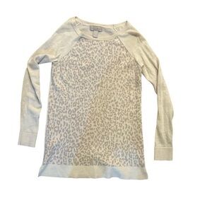 Banana republic animal print merino wool sweater